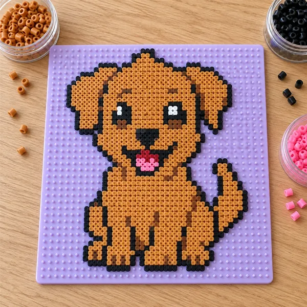 Cachorro caramelo em Hama Beads
