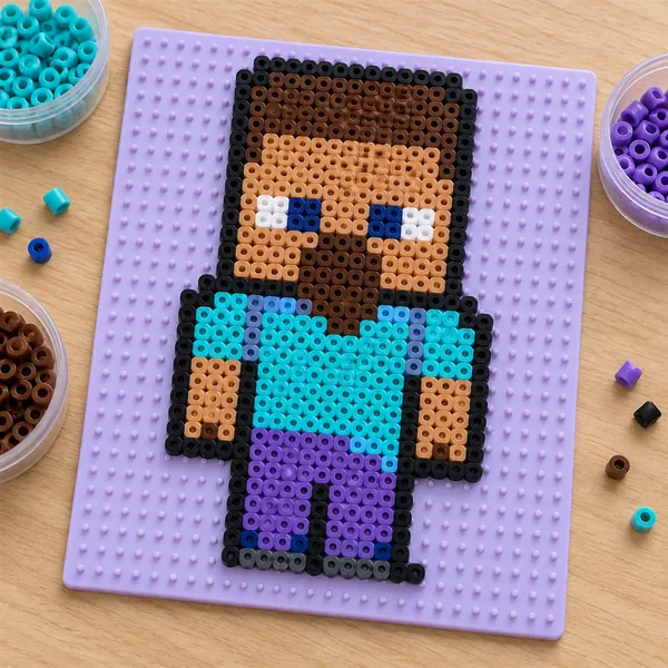 Steve do Minecraft em Hama Beads