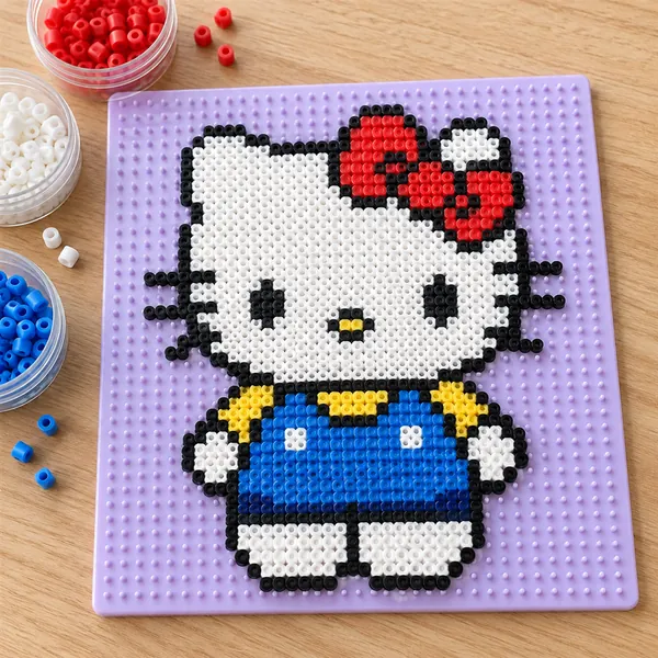Hello Kitty em Hama Beads